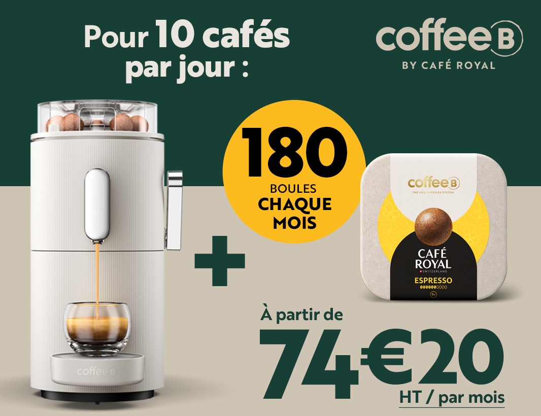 Pack 10 Café/Jour - CoffeeB Globe Blanc