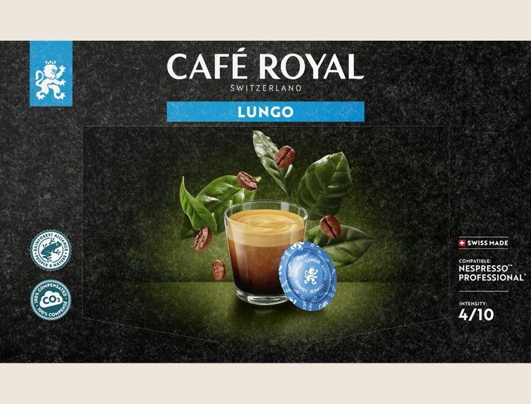 50 Capsules Café Lungo bio - compatible Nespresso® Pro - Café Royal